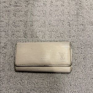 Louis Vuitton White Epi Leather Key Pouch